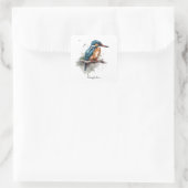 De sereniteit van de Kingfisher Vierkante Sticker (Tas)