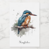 De sereniteit van de Kingfisher Voedselcontainer Etiket (Enkel label)