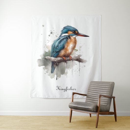 De sereniteit van de Kingfisher Wandkleed (In situ)