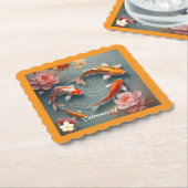 "De sereniteit van de waterlelie" Kartonnen Onderzetters (Gebogen)