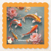 "De sereniteit van de waterlelie" Kartonnen Onderzetters (Voorkant)