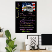 De Serenity Prayer Beauful American Eagles Poster (Thuiskantoor)