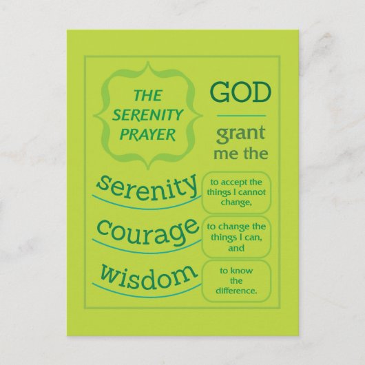 De Serenity Prayer Briefkaart (Voorkant)
