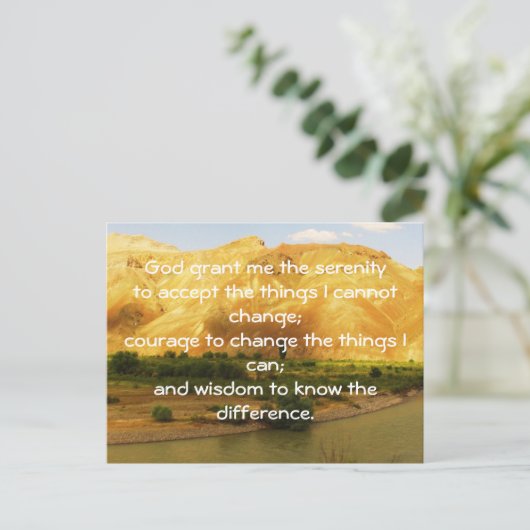 De Serenity Prayer Briefkaart (Staand voorkant)