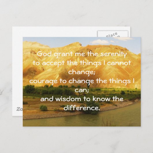 De Serenity Prayer Briefkaart (Voorkant / Achterkant)