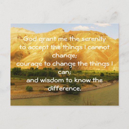 De Serenity Prayer Briefkaart (Voorkant)