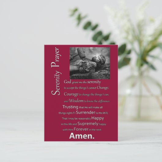 De Serenity Prayer Briefkaart (Staand voorkant)