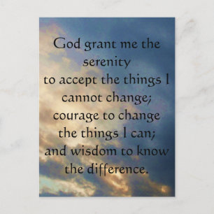 De Serenity Prayer Briefkaart