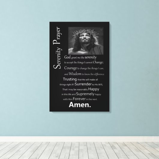 De Serenity Prayer Canvas Afdruk (Insitu (Houten vloer))