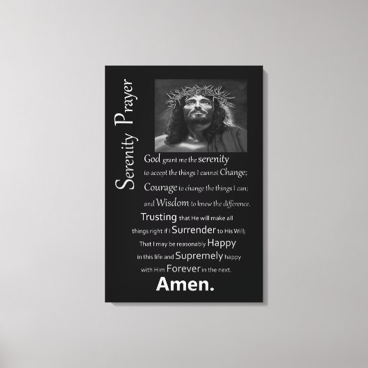 De Serenity Prayer Canvas Afdruk (Voorkant)