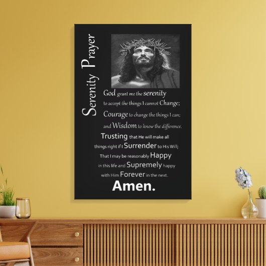 De Serenity Prayer Canvas Afdruk (Insitu (Woonkamer))