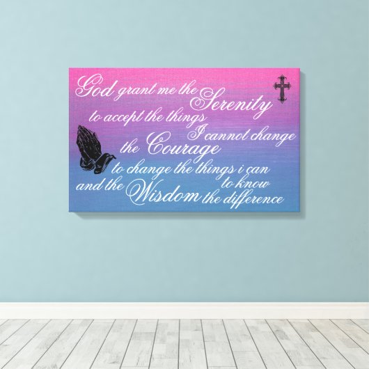 De Serenity Prayer Canvas Afdruk (Insitu (Houten vloer))