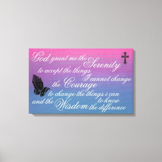 De Serenity Prayer Canvas Afdruk (Voorkant)