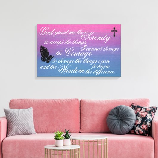 De Serenity Prayer Canvas Afdruk (Insitu (Woonkamer))