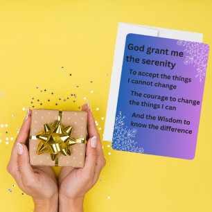 De Serenity Prayer Feestdagenkaart