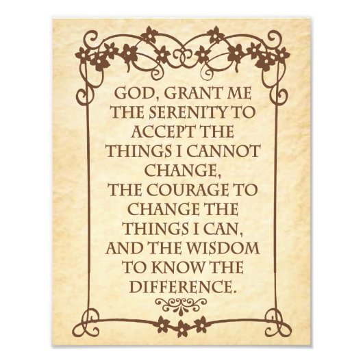 DE SERENITY PRAYER FOTO AFDRUK (Voorkant)