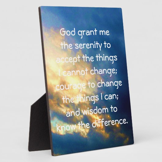 De Serenity Prayer Fotoplaat (Zijkant)