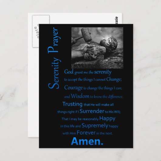 De Serenity Prayer Hammer Briefkaart (Voorkant / Achterkant)