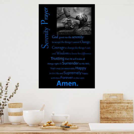 De Serenity Prayer Hammer Poster (Keuken)