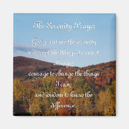 De Serenity Prayer herfstmagneet Magneet