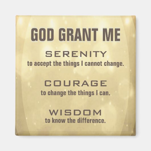 De Serenity Prayer Magneet (Voorkant)