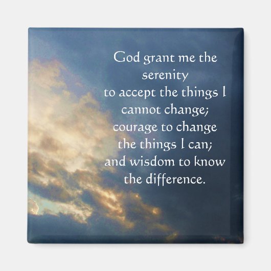 De Serenity Prayer Magneet (Voorkant)