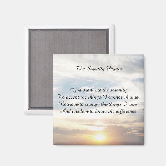 De Serenity Prayer magneet (Voorkant / Achterkant)