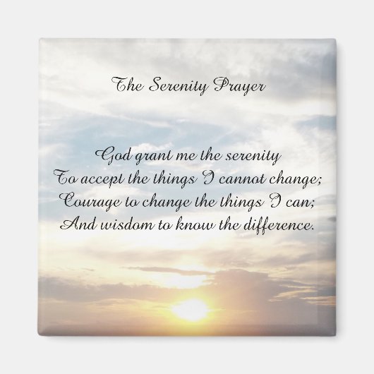 De Serenity Prayer magneet (Voorkant)
