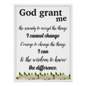 De Serenity Prayer Perfect Poster (Voorkant)