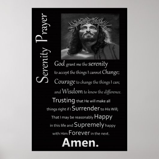 De Serenity Prayer Poster (Voorkant)