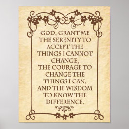 DE SERENITY PRAYER POSTER