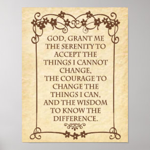 DE SERENITY PRAYER POSTER