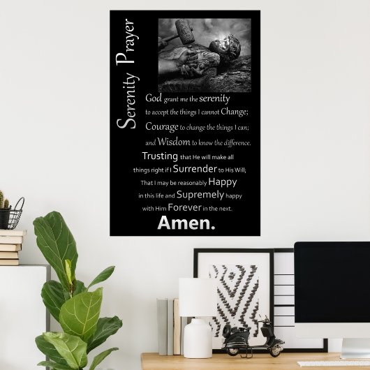 De Serenity Prayer Poster (Thuiskantoor)
