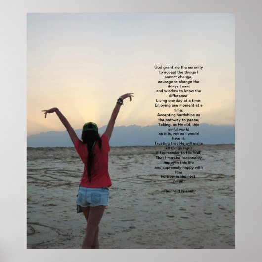 De Serenity Prayer Poster (Voorkant)