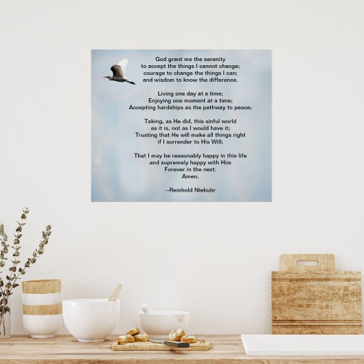 De Serenity Prayer Poster (Keuken)