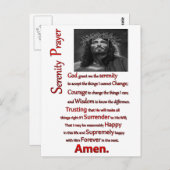 De Serenity Prayer Red Briefkaart (Voorkant / Achterkant)