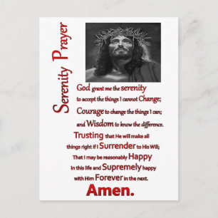 De Serenity Prayer Red Briefkaart