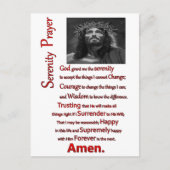 De Serenity Prayer Red Briefkaart (Voorkant)