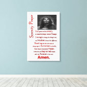 De Serenity Prayer Red Canvas Afdruk (Insitu (Houten vloer))