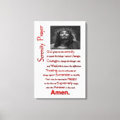 De Serenity Prayer Red Canvas Afdruk (Voorkant)