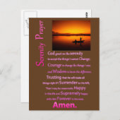 De Serenity Prayer Silhouette Big Catch Briefkaart (Voorkant / Achterkant)