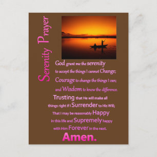 De Serenity Prayer Silhouette Big Catch Briefkaart