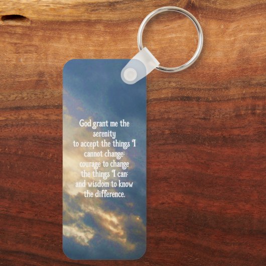 De Serenity Prayer Sleutelhanger (Achterkant)