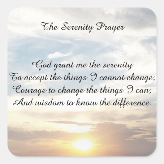 De Serenity Prayer stickers (Voorkant)