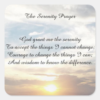 De Serenity Prayer stickers