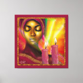 De Serenity van Shabbat Beauful African Woman Canvas Afdruk (Voorkant)