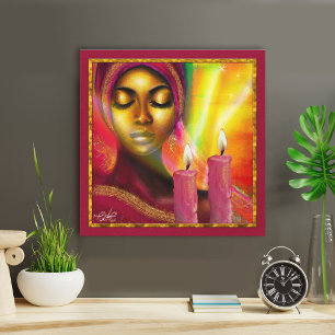 De Serenity van Shabbat Beauful African Woman Canvas Afdruk