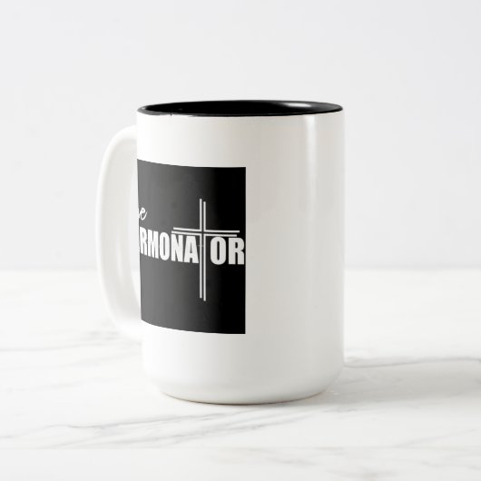 De sermonator-Mok Tweekleurige Koffiemok (Voorkant links)