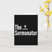 De Sermonator Shirt Funny Pastor Kaart (Gele Bloem)