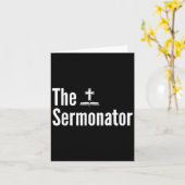 De Sermonator Shirt Funny Pastor Kaart (Gele Bloem)